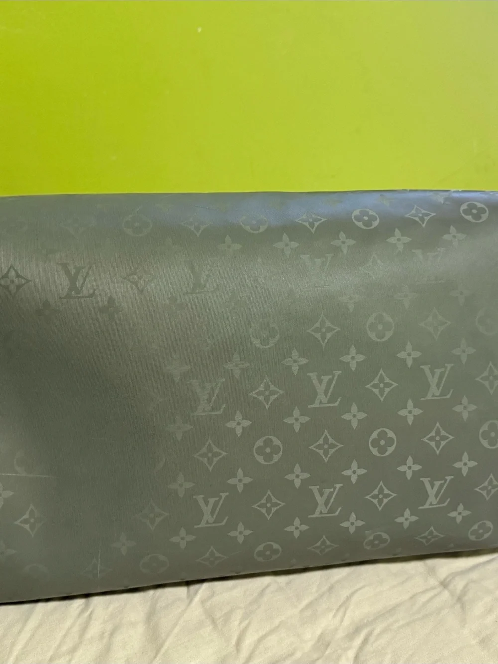 LOUIS VUITTON Monogram Titanium Keepall Bandouliere 50 Boston Bag